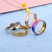 Nuevo anillo de dedo de color para mujeres anillos de acero inoxidable para hombres joyería anillos de oro rosa para mujeres anillo Chapado en plata para regalo de los hombres(China)