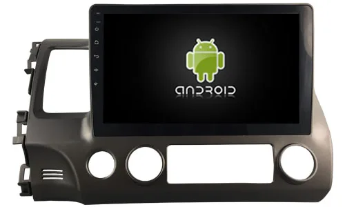 Автомобильный мультимедийный плеер 10,2 дюймов ips экран монитор gps магнитофон Bluetooth Android 9,0 для Honda Civic LHD 2006-11 Авто Аудио