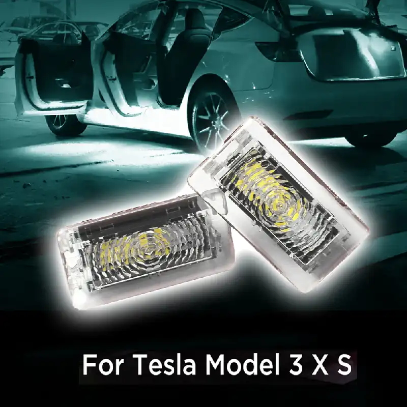 2pcs Car Door Led Light For Tesla Model 3 Model S Model X