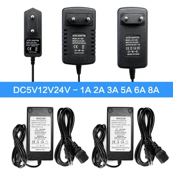 

AC DC 5V 24V 12V Power Adapter Supply 1A 2A 3A 5A 6A 8A 10A 5V 12V 24V Power Adapter 220V TO 12 5 24 V Volt Led Strip Lamp Light