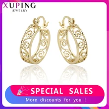 Xuping модные изысканные простые серьги светильник из желтого золота Позолоченные ювелирные изделия для женщин подарок на Рождество S231-99443