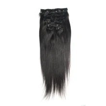 Aliexpress - Clip in Hair Extensions Human Hair Full Head Brazilian Machine Remy 100% Real Natural Hairpiece Clips On 120G/Set 16inch 26inch