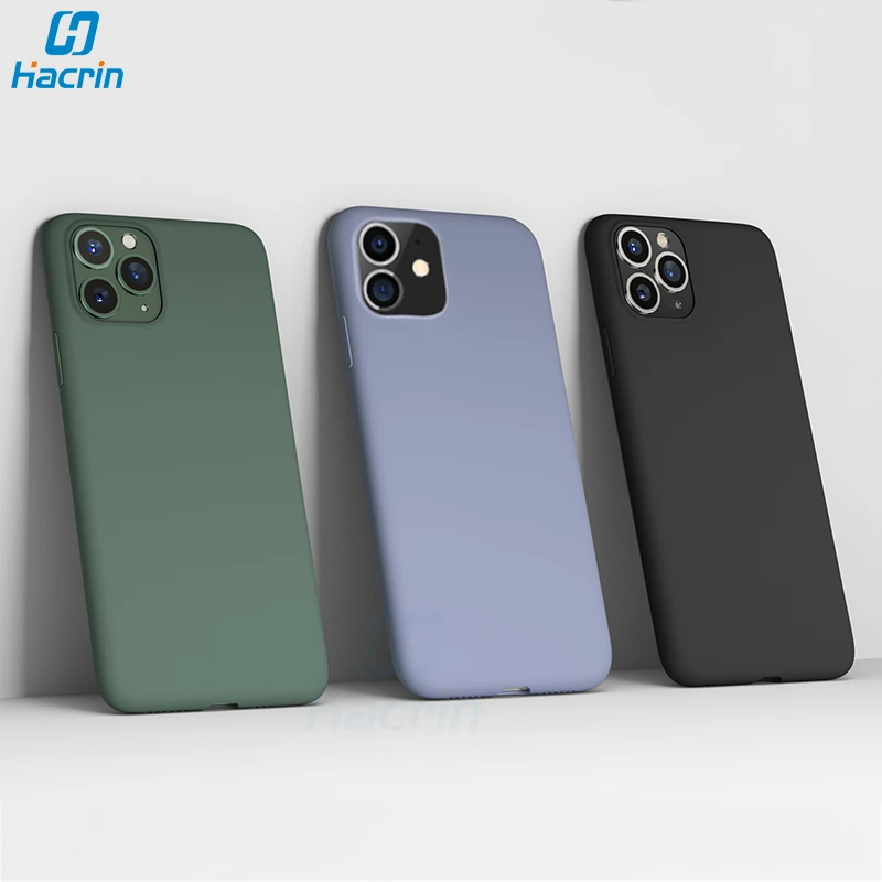 Hacrin чехол для iPhone 11 Роскошный мягкий жидкий силиконовый резиновый Pro Max Полный
