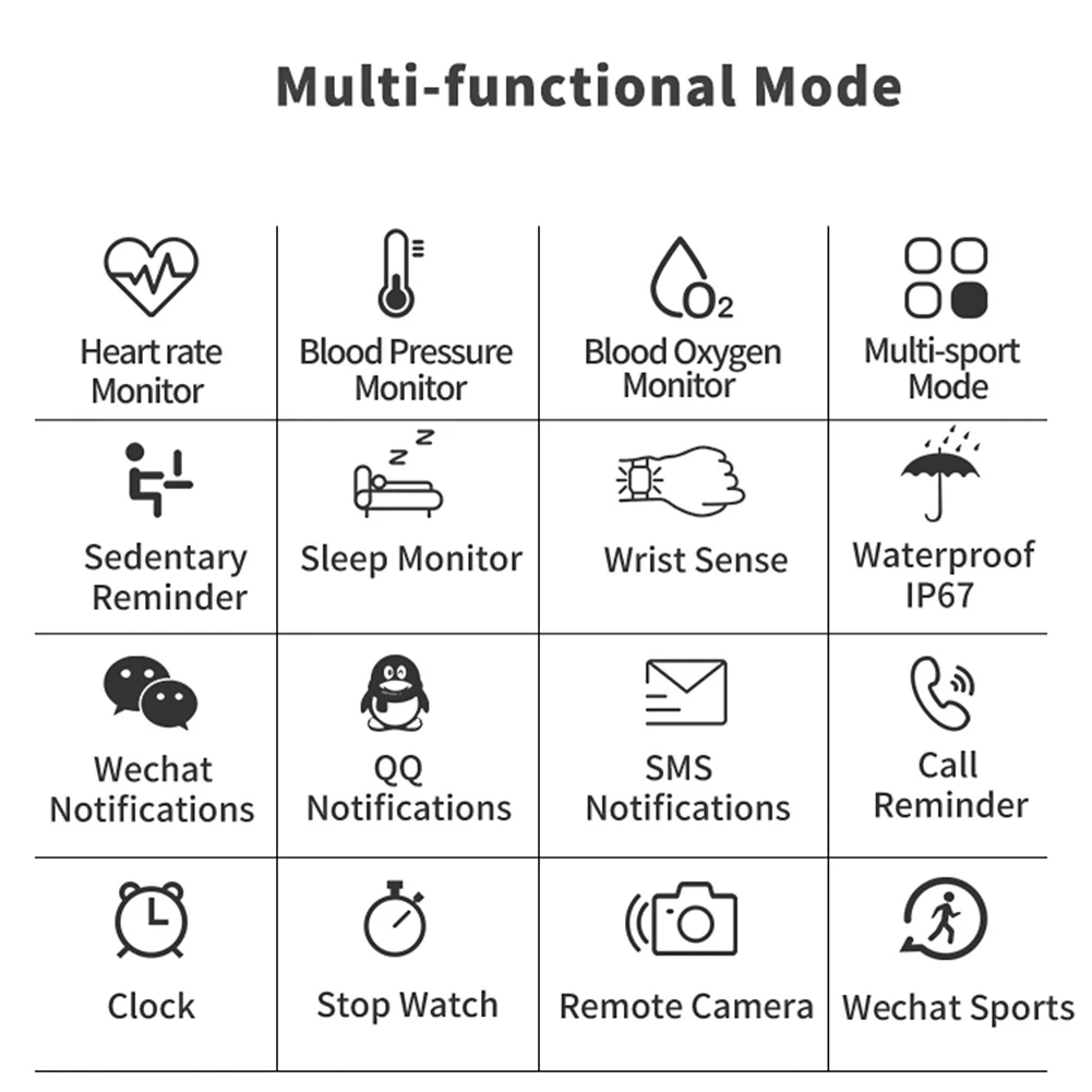 Умные часы браслет водонепроницаемые спортивные для Android Ios умные пульсометр