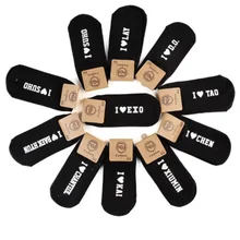 EXO с именами членов группы печати XIUMIN SUHO LAY BAEKHYUN CHEN CHANYEOL D.O. Носки-лодочки короткие носки LJJ197