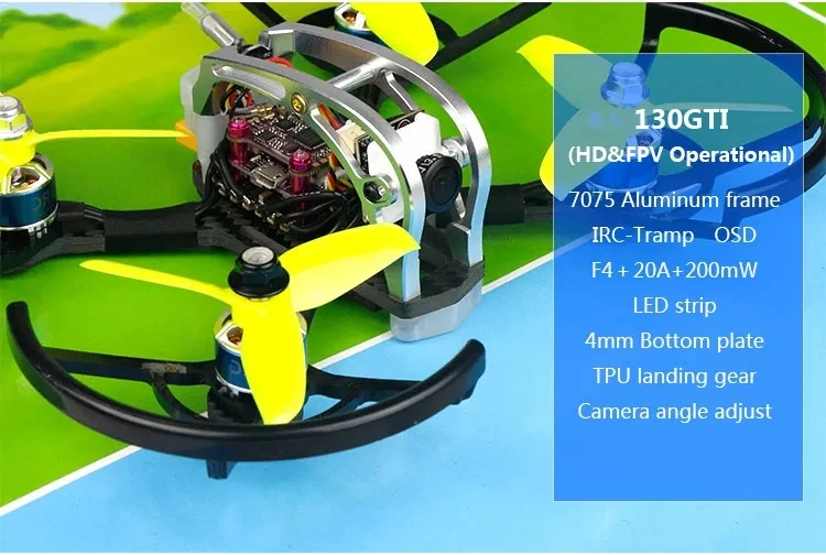 LDARC 130GTI-HD 133 мм F4 OSD 3-4S FPV гоночный Дрон PNP BNF w/Caddx. US Turtle V2 1080P камера-PNP