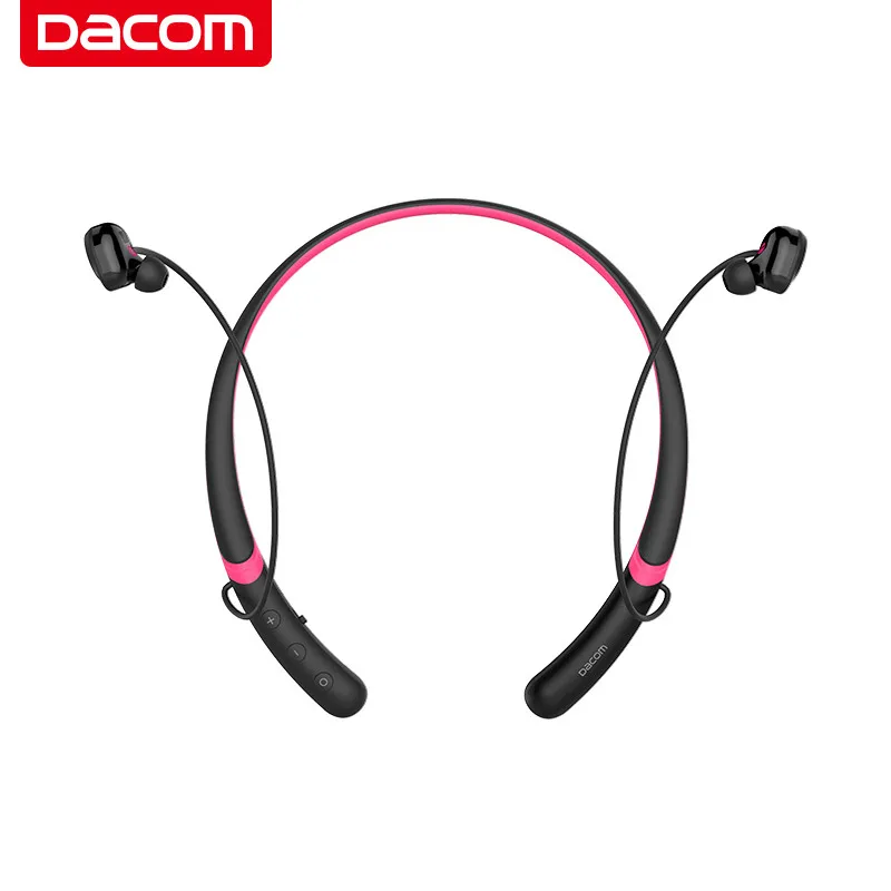 DACOM L02 шейный браслет для бега Bluetooth наушники водонепроницаемые стерео CVC шумоподавление беспроводные наушники 10 шт./партия - Цвет: BlackRoseRed