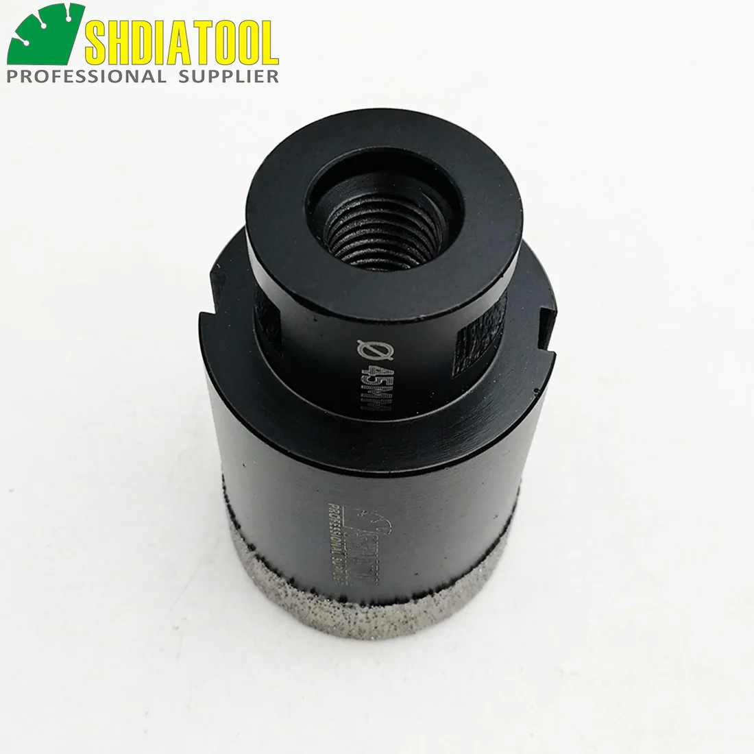 SHDIATOOL 2pcs M14 Thread Dia 45mm Vacuum Brazed Diamond Dry Drilling Core Bits Porcelain Tile Granite Marble Stone Hole Saw L75