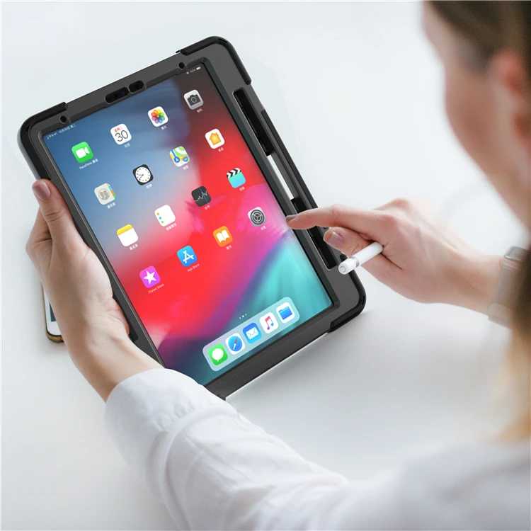 Чехол Ruged для apple iPad Pro, 11 дюймов,, детский Силиконовый противоударный чехол с держателем карандаша, Беспроводная зарядка, подставка с ручкой