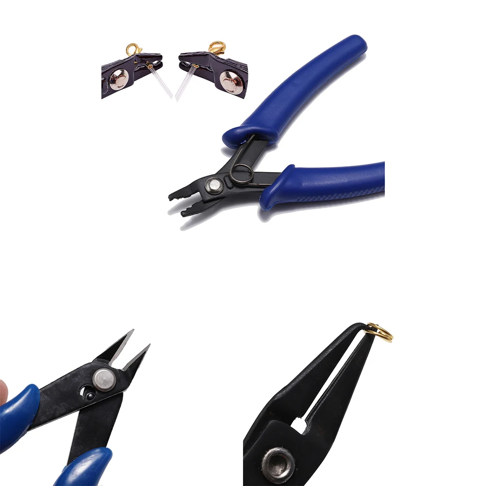 1Pcs Blue Multifunction Pliers Anti-slip Rubber Diagonal Crimping Crimper Plier Bead For Jewelry Tool For DIY Jewelry Hand Tools