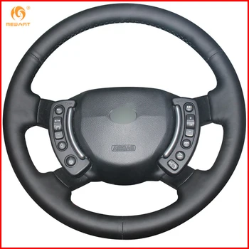 

MEWANT Black Genuine Leather Car Steering Wheel Cover for Land Rover Range Rover 2003-2012 Interior Accessories Parts