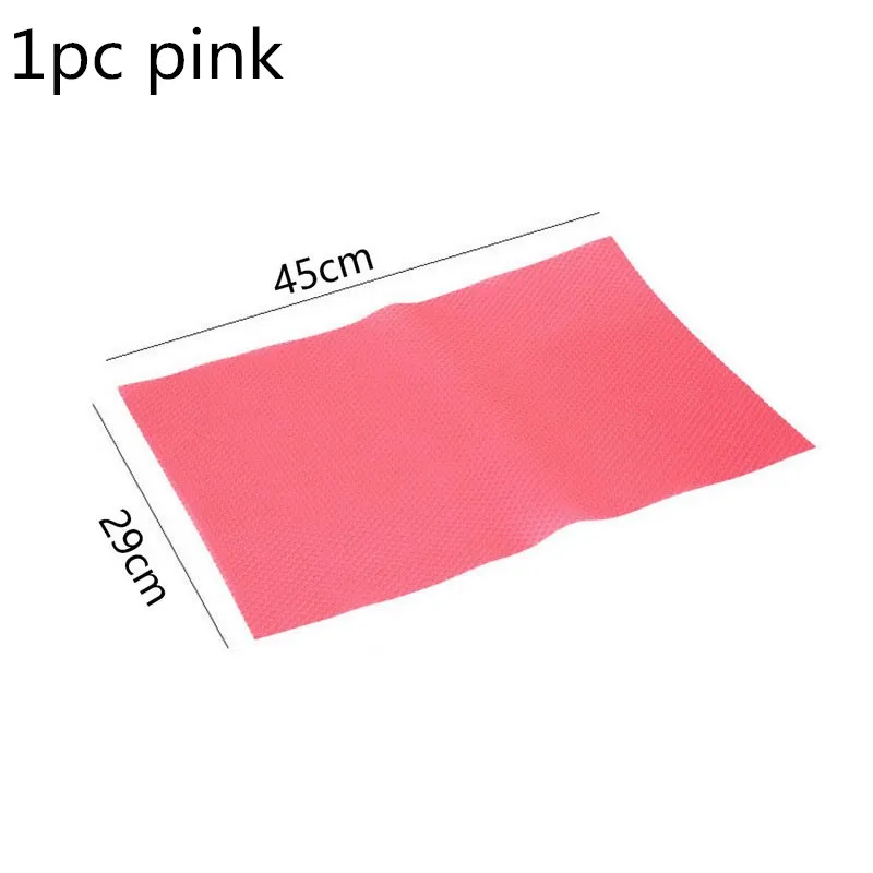 1pcs 45X29cm Pink 1 шт./4 шт. коврики для холодильника противообрастающие плесени влагопоглощающие коврики для холодильника водонепроницаемые EVA могут быть нарезаны - Цвет: 1pcs 45X29cm Pink