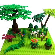 Duplo-face 32*32 pontos placas de base para pequenos tijolos diy árvore bush diy blocos de construção placa base compatível clássico blocos placa
