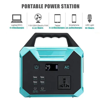 

Customized solar generator 250wh portable power station with multi-function output for wild adventure journey