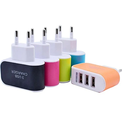 2020 NEW Arrival 3 Ports 3.1A Triple USB Port Wall Home Travel AC Charger Adapter EU Plug Mobile Phone Charger Dropshipping