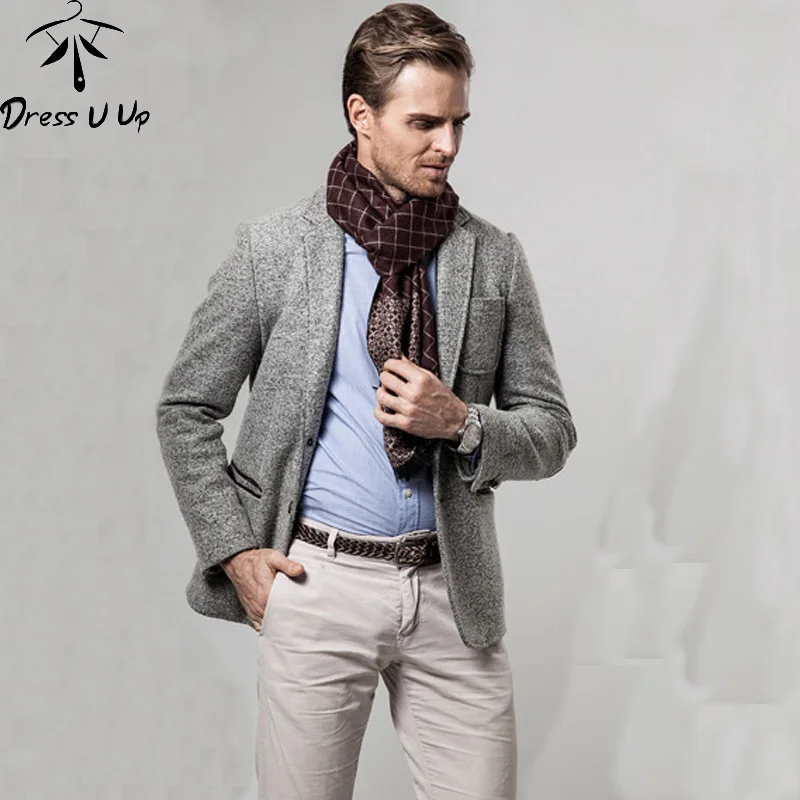 DRESSUUP осенне-зимний мужской шарф имитация кашемира бизнес воротник Классический Клетчатый Повседневный толстый шарф