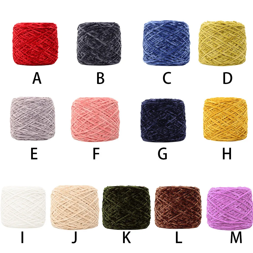 

100g Gold Velvet Yarn Roving Scarf Knit Wool Yarn Thickness Warm Hat Household Crochet Para Tejer Yarn For Knitting Wool Yarn