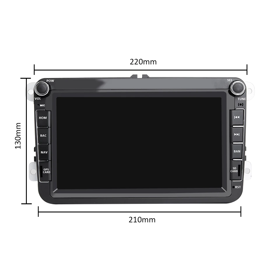 Excellent 8 Core 4G RAM 64G Android 9.0 2 DIN Car dvd Player GPS for VW/GOLF 5 6/Polo/Passat/CC/B6/B7/Skoda/SEAT/Leon car radio Multimedia 10