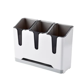 

PP Draining Rack Tableware Organizer Durable Dustproof Kitchen Utensil Easy Clean Anti Mold Chopsticks Storage Multifunctional