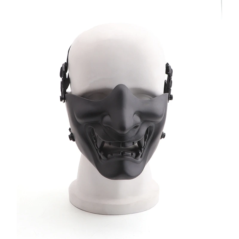 

Half Face Mask Scary Smiling Ghost Shape Adjustable Tactical Protection Outdoor Sportswear Halloween Costumes New