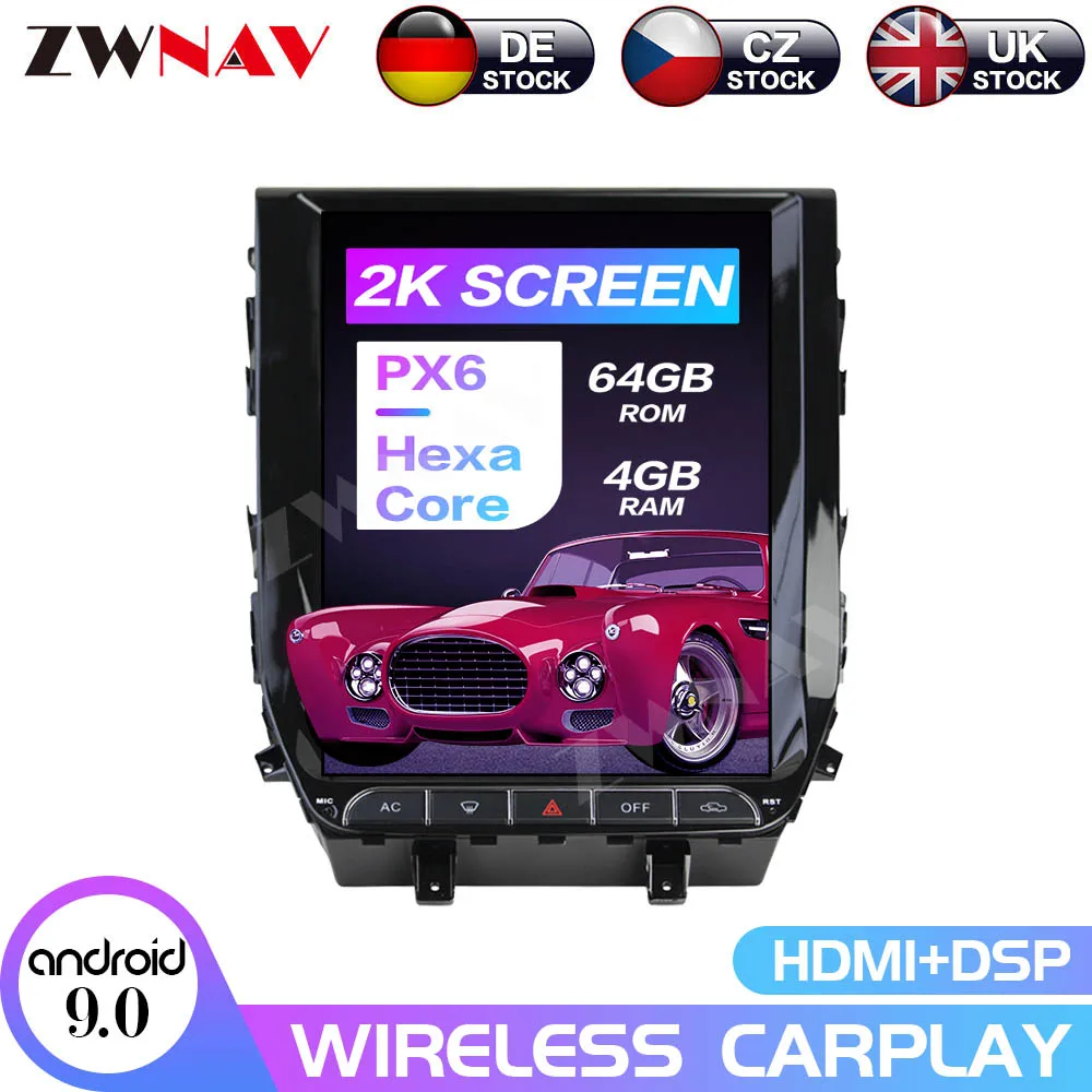 

ZWNAV Android 9 Tesla Style 12 Inch Car GPS Navigation For TOYOTA LAND CRUISER LC200 2016 2017 Auto Multimedia Player Carplay HD