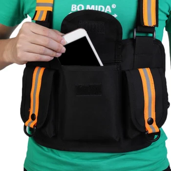 

Reflective Chest Rig Bag Hunting Vest Harness Front Pack Pouch Holster Vest Rig Hip Hop Streetwear Functional Chest Bag888