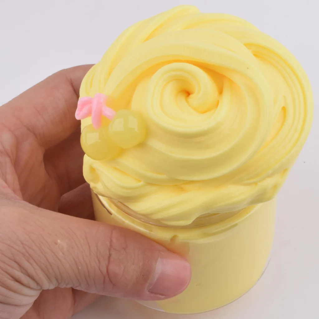100 мл Фрукты Вишня слизь облако DIY шпатлевка мягкие глиняные подвески-талисманы свет Playdough Lizun Slime поставки антистрессовые подарки для детей