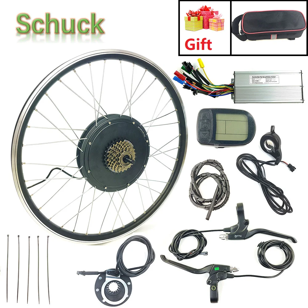 

SCHUCK Electric Bicycle Conversion Kit 48V250W Rear WHEEL Powerful Motor WITH LCD5 Display 16-28 inch 700C with spoke and rim