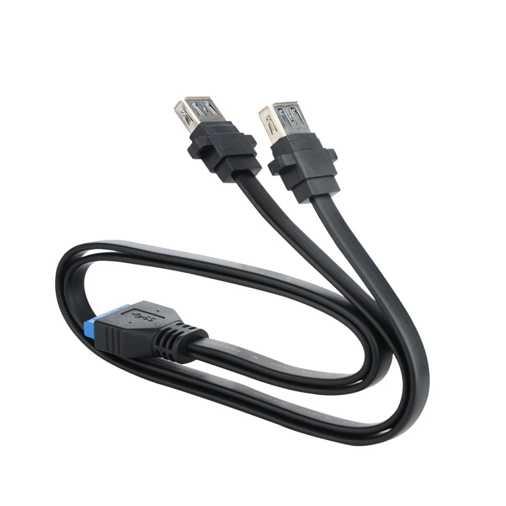 0 3 M/0 5 M USB двойной Порты фута компьютерный кабель шнур винт с внутренним