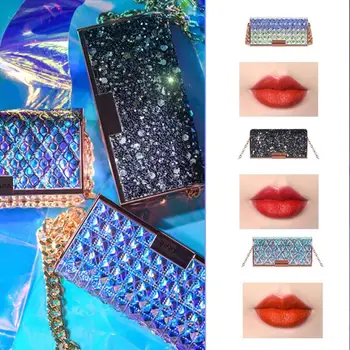 

Sequins Bag Shape Matte Lipstick Waterproof Nude Matte Velvet Glossy Lipstick Lip Balm Sexy Red Lip Women Fashion Makeup