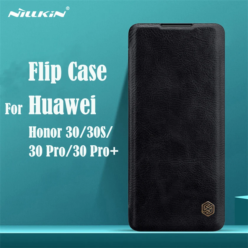 For Huawei Honor 30 Pro 30 Pro+ Plus Flip Case Nillkin Qin Leather Card Pocket Wallet Case Flip Cover for Honor 30S Phone Bags