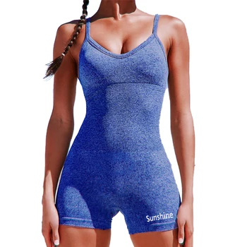 

Women Fashion Sleeveless Letter Print Jumpsuit Summer Sports Jumpsuit