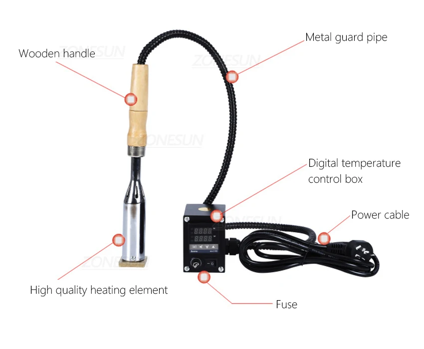 ZONESUN Branding Stamping Machine Handheld Bronzing Tool