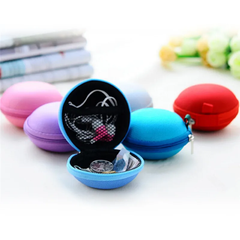 6 Colors Mini Earphone Wire Storage Box Organizer Candy Color Jewelry Box Earphone SD Card Organizer Box For Jewelry