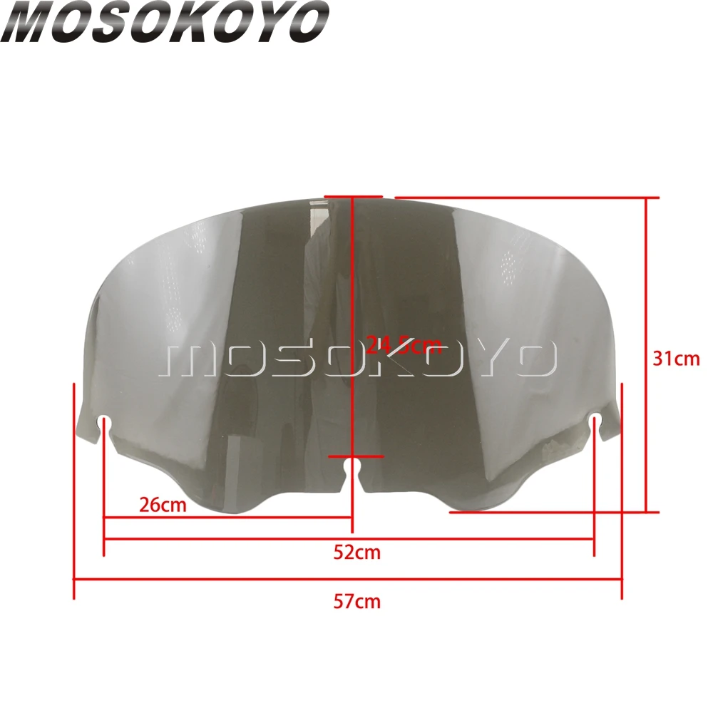 1х мотоцикл 1" летучая мышь ветровое стекло для Harley Touring CVO ультраклассический FL Street Electra Glide дым обтекатель ветровые щиты