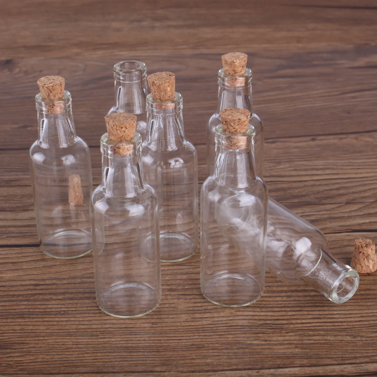 10pcs 12ml 22*60*7mm Clear Glass Jars Glass Bottles with Cork Stopper Glass Vials glass vessels Wishing bottles 4