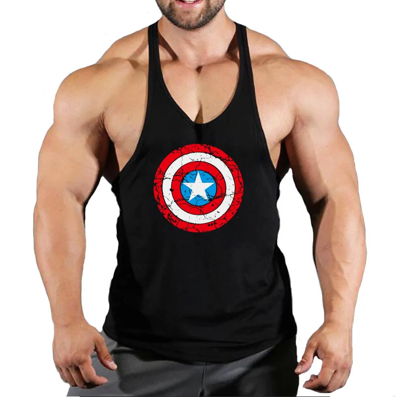 Camiseta de tirantes culturismo para hombre, camiseta sin mangas de algodón para gimnasio, chaleco de Fitness, ropa deportiva para entrenamiento, novedad|Camisetas de tirantes| - AliExpress
