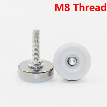 

20pcs Furniture Legs Feet Protectors Stainless Steel Table Carbinet Legs Feet Hardware Accessories M8 Thread White