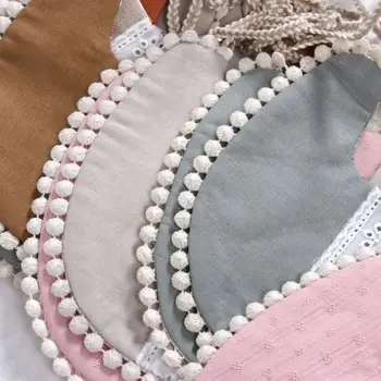

Baby Baby Tassel Saliva Towel Floral Vintage Newborn Photography Double Side Bibs Boys Girls Props Bandana Countryside Costume
