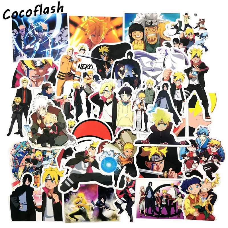50 Pcs Anime Naruto Graffiti Laptop Stickers for Skateboard Luggage Car Styling Bike JDM Doodle Decals Cool Waterproof Sticker