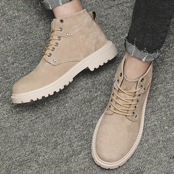 

Brand Men Snow Boots Winter Warm Men Motorcycle Boots Lace-Up Non-slip Male Ankle Boots Waterproof Autumn Man Work Shoes *8888