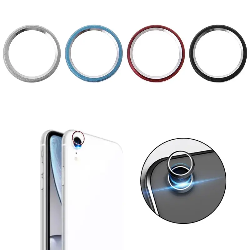 

4 Colors Optional Rear Lens Protective Ring Bumper Cover Camera Len Screen Protector Case Metal for Apple iPhone XR