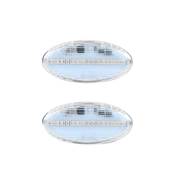 

2X Car Side Light Led Sidermarker Lamp Dynamic Flowing Sequential Turn Signal Light for Mazda 2 3 5 6 Bt-50 Mpv 2000-2013 White