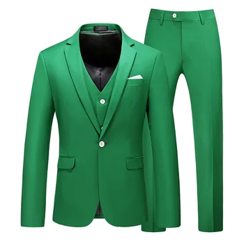 

Men's Suit Latest Coat Pant Waistcoat Designs Slim Fit Suits Formal Wedding Bridegroom Solid color classic style Suits for Man