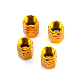 

4 Pcs Tire Gas Cap Aluminum Alloy Hexagonal Tyre Wheel Ventil Valve Cap Cover Tire Valve Stem Cap Vehicle Truck Car Accessories