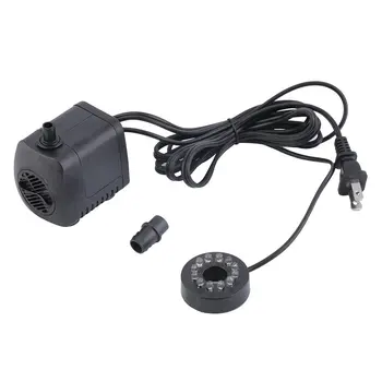 

2017 Submersible Water Pump With 12 LED lights 600L / H 10 W For Aquarium Fish Tank Pond Fountain 220-240V US Plug New Arrival