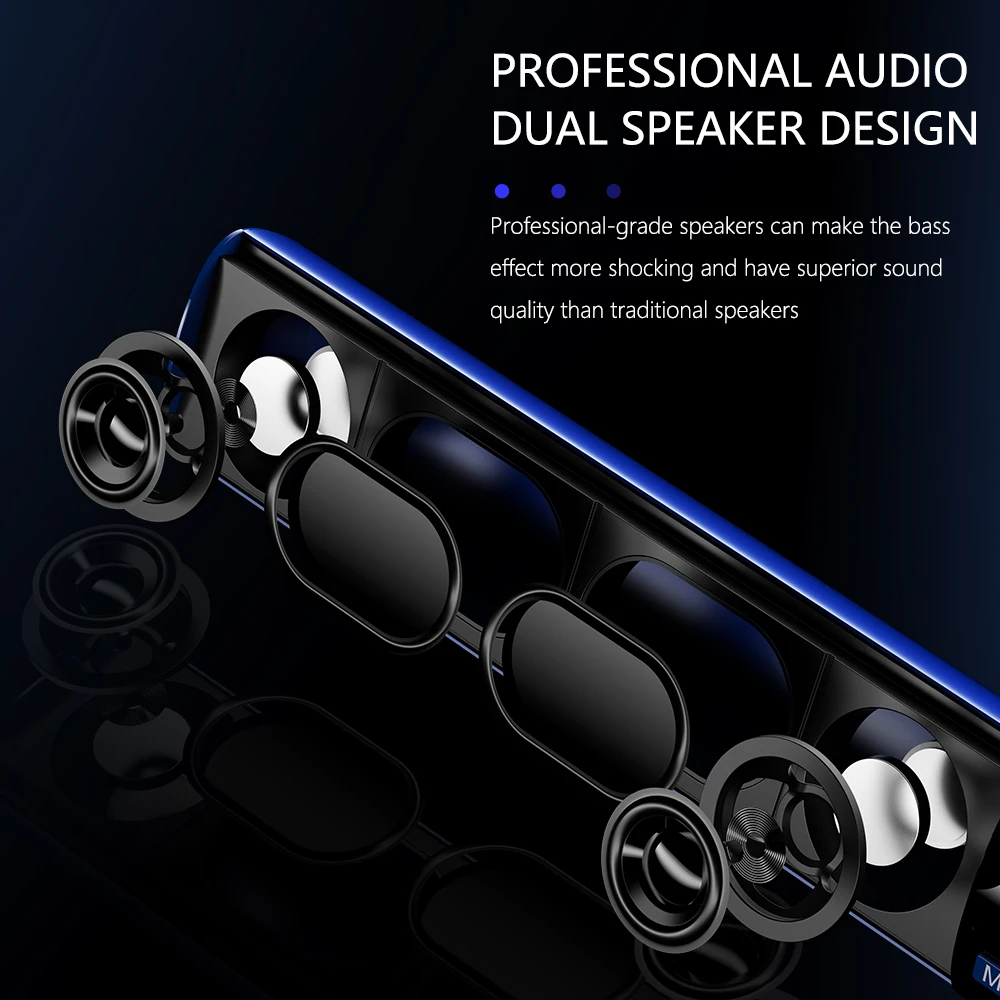 2019 Новинка 10 Вт HIFI Портативная Беспроводная Bluetooth Колонка стерео Саундбар TF FM USB