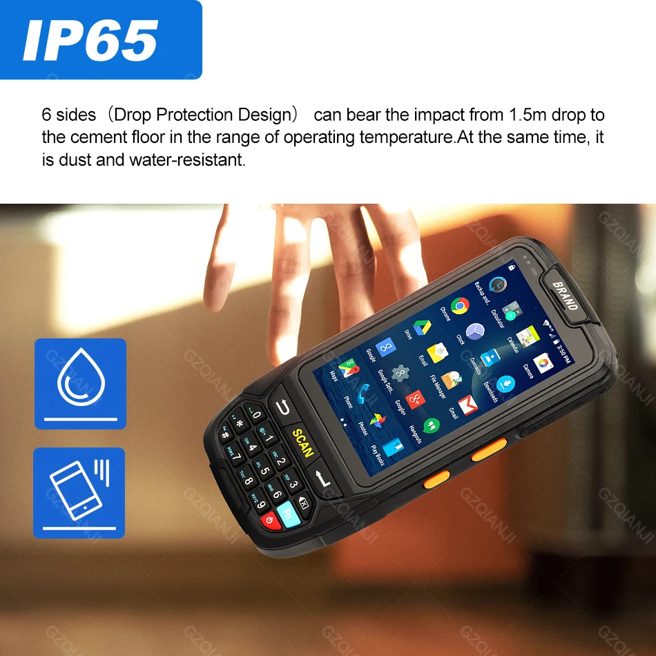 PDA Rugged Handheld Terminal Android Data Collector Terminal Wireless 1D 2D QR Laser Barcode Scanner Reader NFC 4G wifi