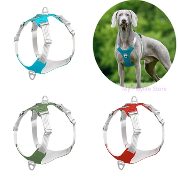 

Adjustable Dog Harness Reflective Collar Safety Strap Belt Mesh Vest Breathable Dog Harnesses for Small Medium Pet Puppy Cat C42