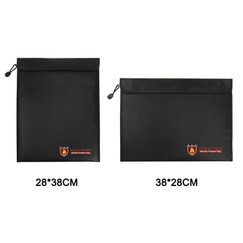 

Fireproof Document Bag Waterproof Fire Resistant Pouch for Files Money Documents GQ